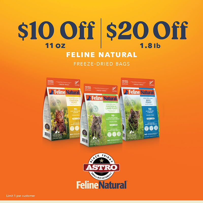 Feline Natural | Black Friday | Dollars OFF Feline Natural Freeze Dried Cat Food