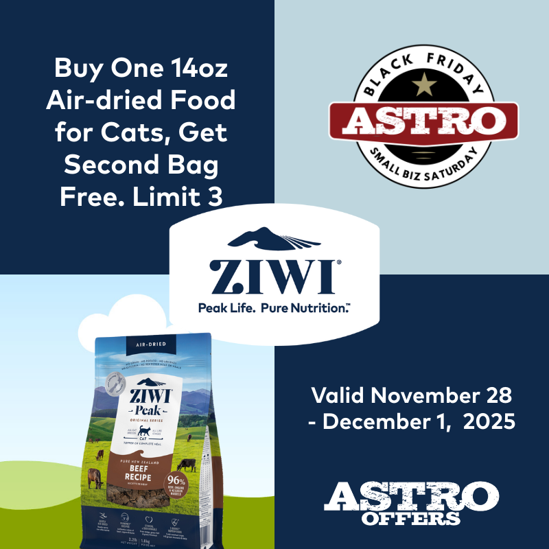 Ziwi | Black Friday | Buy 1, Get 1 FREE on 14oz Air-Dried Cat Recipes