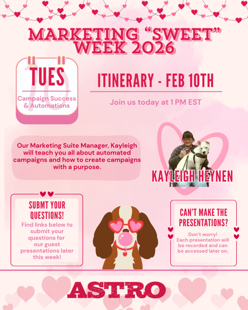 4 Marketing Sweet Week - Tuesday Schedule